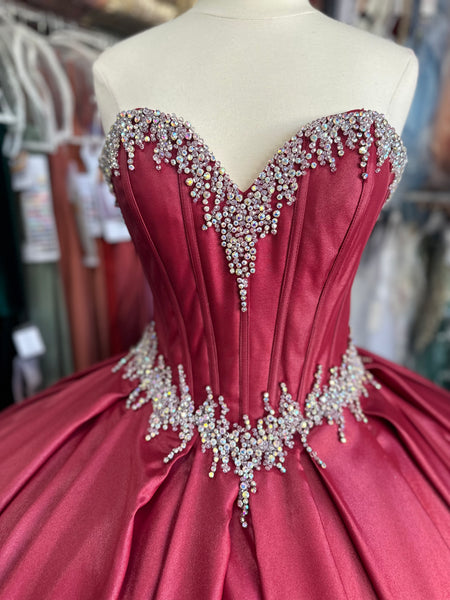 Quinceañera Collection 26874 Wine color, size 8