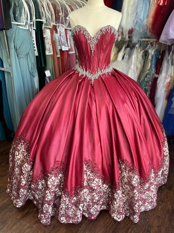 Quinceañera Collection 26874 Wine color, size 8