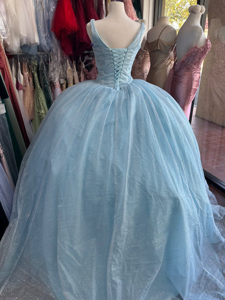 Fiesta Gowns style 56442 in Sky Blue size 8