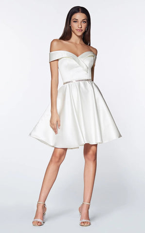 Short satin dress