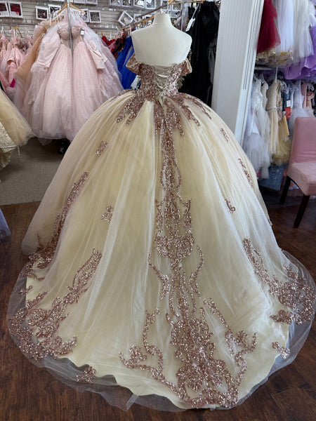 Rose gold Quinceañera dress