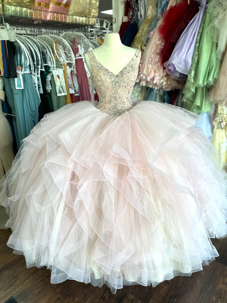 Morilee 89131 in blush/nude size 4