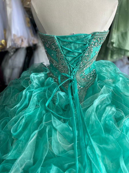 Quinceanera Collection 26801 in Aqua size 10