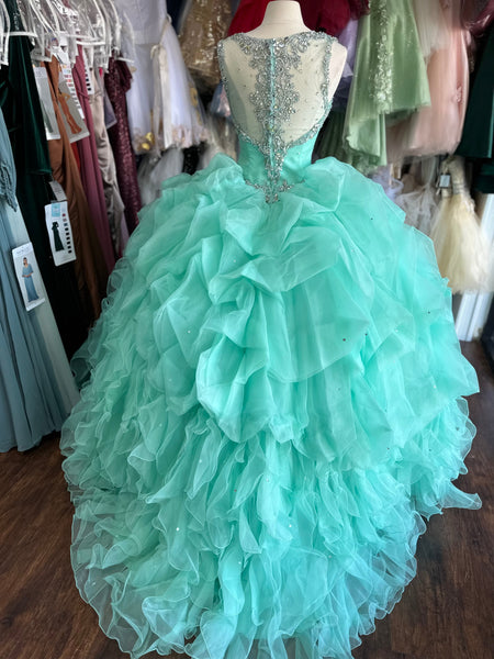 Morilee 89023 in mint color size 10